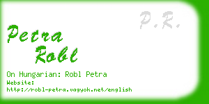 petra robl business card